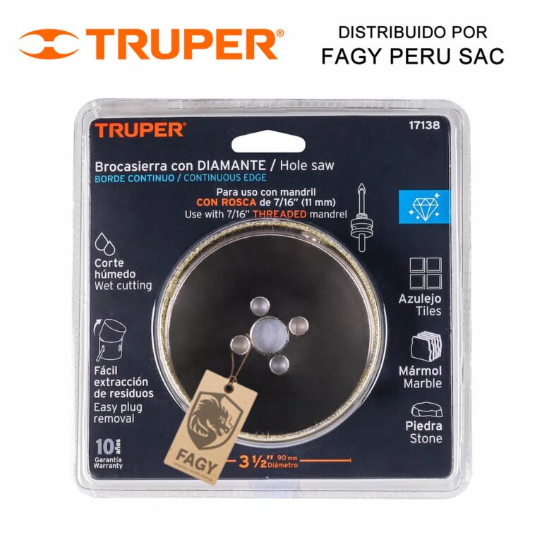 Sierra copa con diamante 3-1/2″ Truper 17138