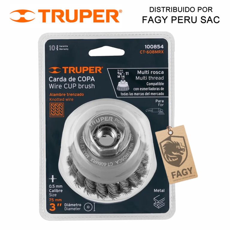 Escobilla tipo copa 3″ Truper 100854