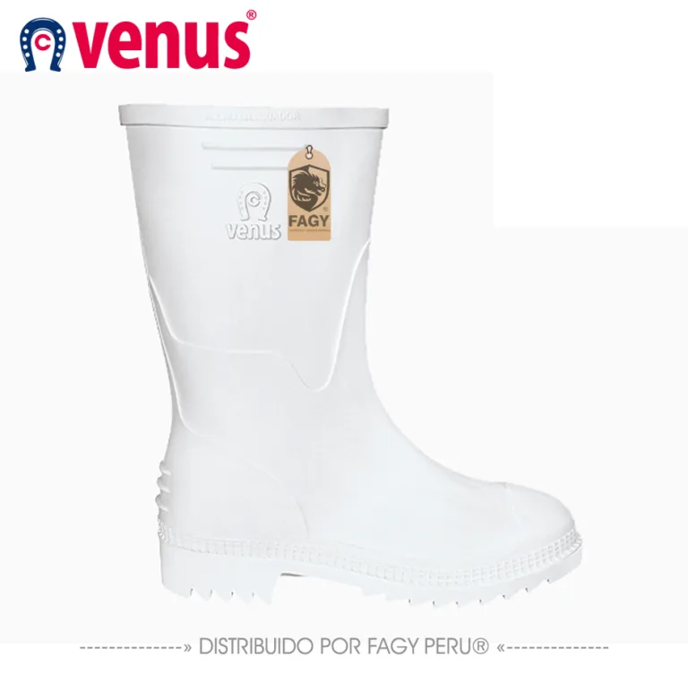 Bota impermeable caminera blanca