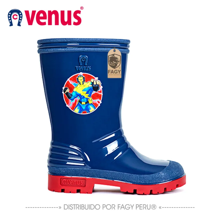 Bota infantil venus con sticker electro azul