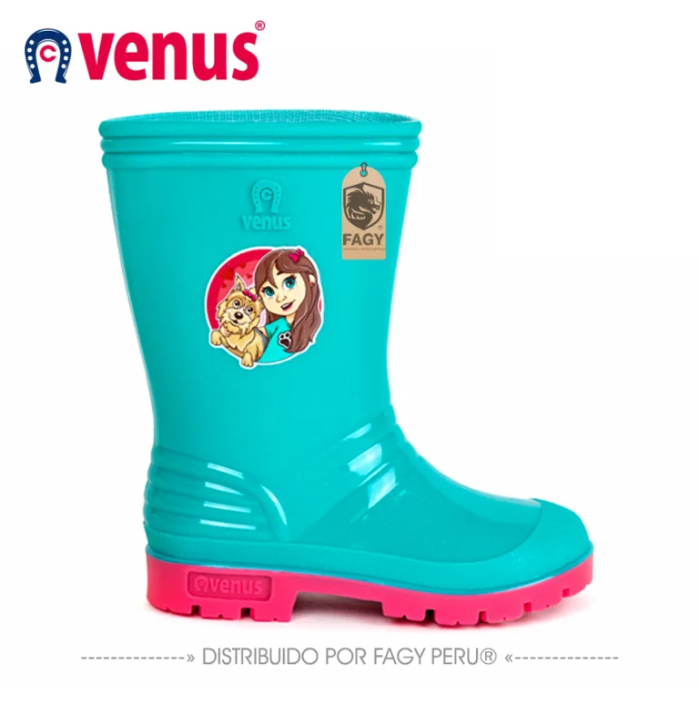 Bota venus infantil con sticker esmeralda