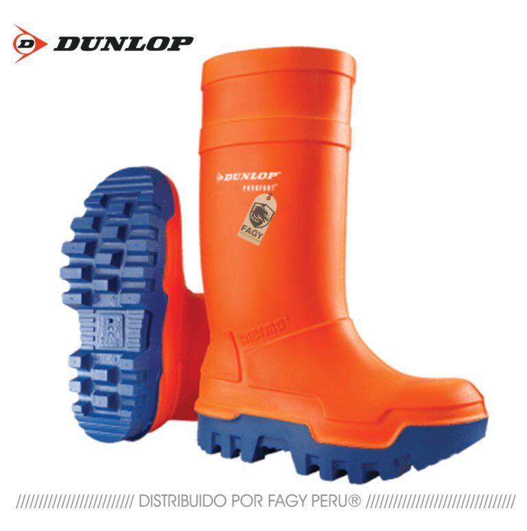 Bota punta de acero térmica naranja Dunlop